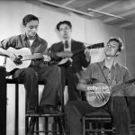 Diamond Joe L-R: Baldwin (Butch) Hawes, John (Peter) Hawes, Pete Seeger. Seeger was one of the founders of the Almanac Singers, and both Hawes brothers played with them at various times. New York, New York: c. 1940. (Photo by Underwood Archives/Getty Images)